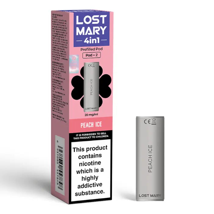 Lost Mary 4 in 1 Replacement Pods Peach Ice
