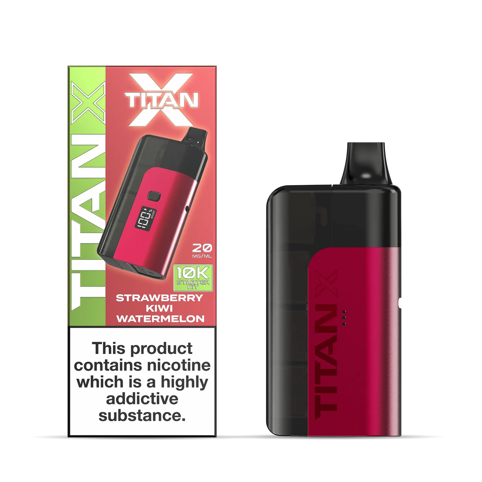 STRAWBERRY KIWI WATERMELON Titan X 10K Prefilled Pod Kit