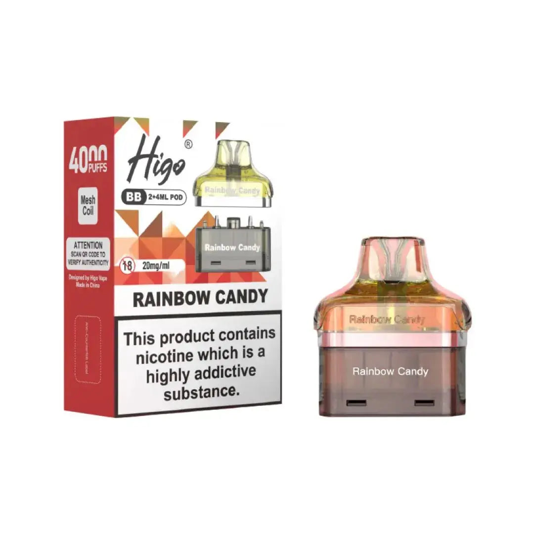 Crystal Higo BB 4000 Replacement Refill Pods Vape At Door