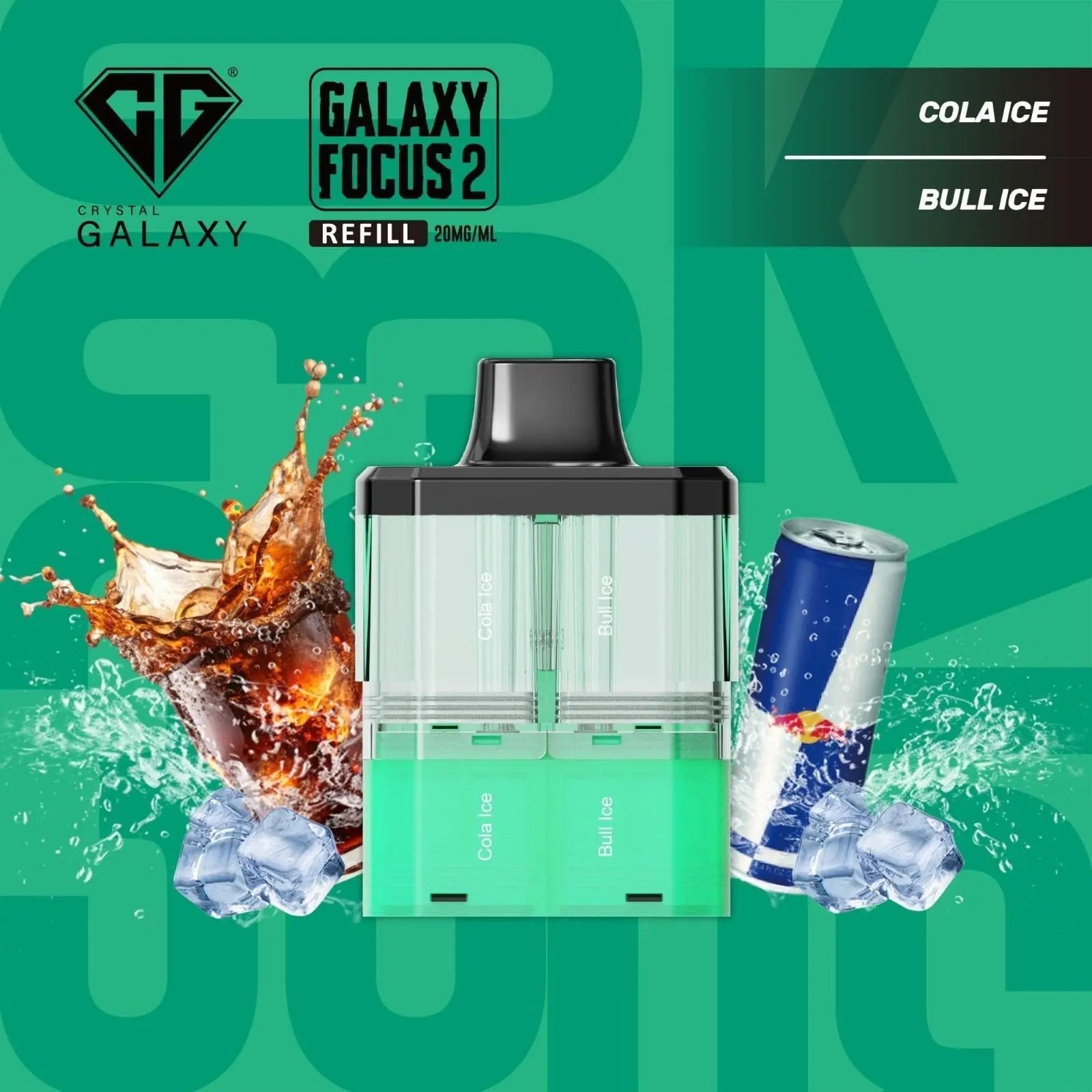 Crystal Galaxy Focus 2 30K Puffs Prefilled Replacement Pods Vape At Door