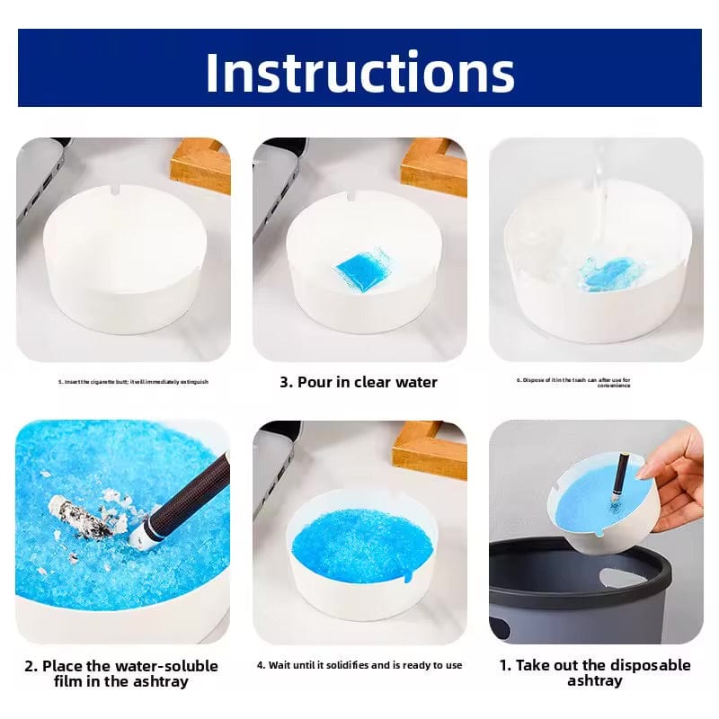 Disposable Pocket Ashtrays with Gel