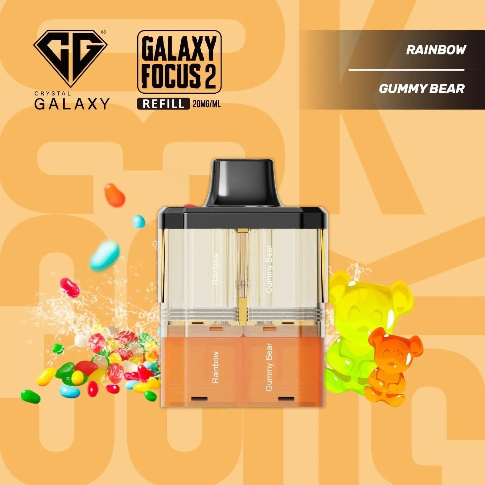 Crystal Galaxy Focus 2 30K Puffs Prefilled Replacement Pods Vape At Door