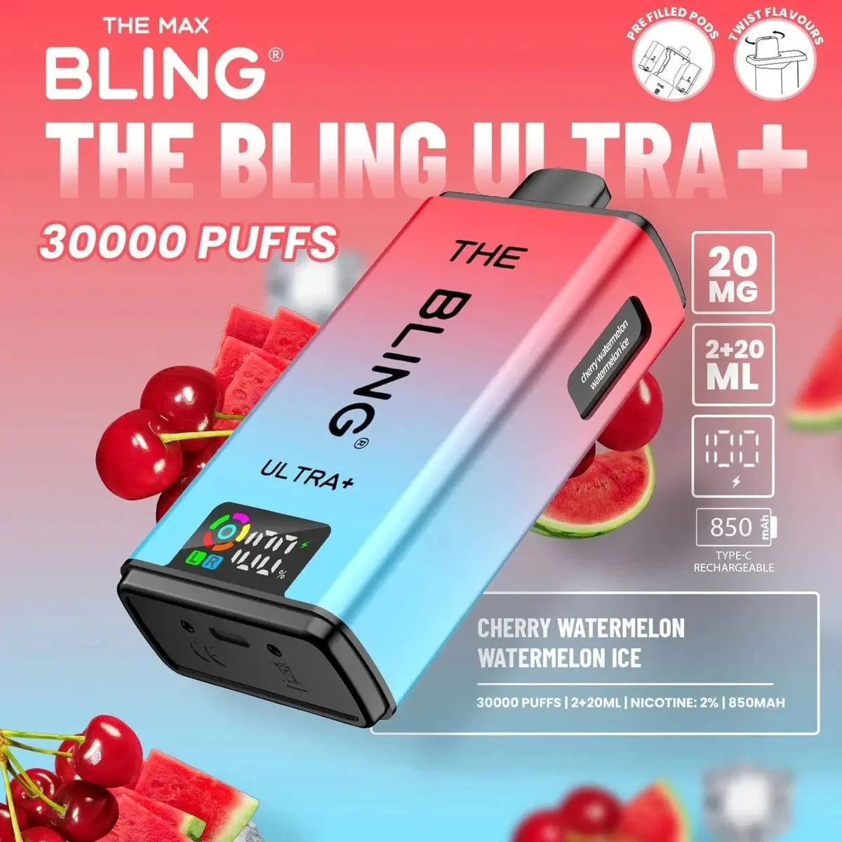 Bling Ultra Plus 30k Box of 5 Vape At Door