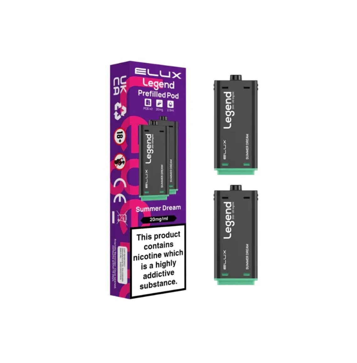 Elux Legend 1500 Puffs 2 in 1 Refill Pods Elux