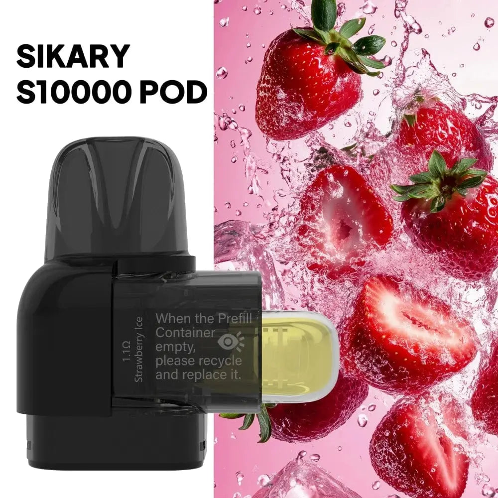 Sikary S10000 Replacement Pods with Refill Container Vape At Door