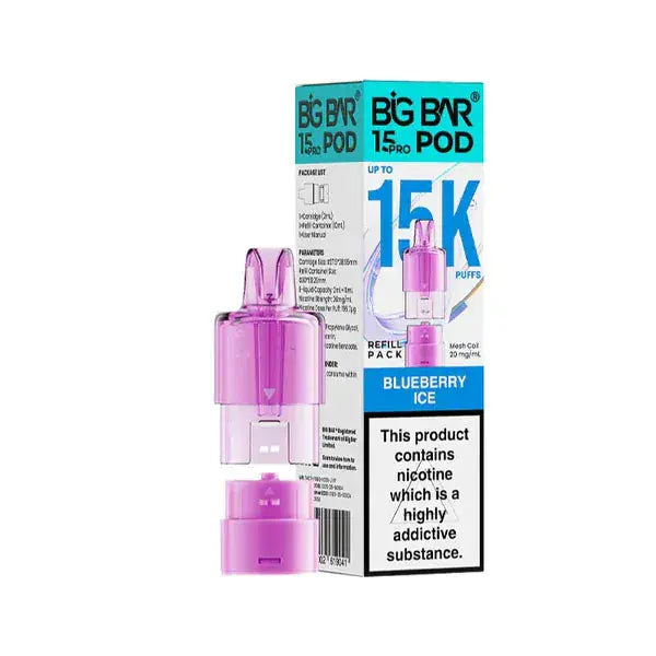 Big Bar Pro 15000 Prefilled Replacement Pods Vape At Door