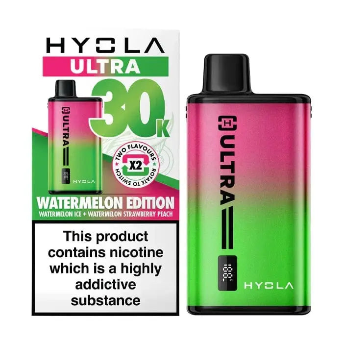 Hyola Ultra 30K Dual-Flavour Prefilled Pod Kit – 30,000 Puffs, LED Display & Mesh Coil Vape At Door