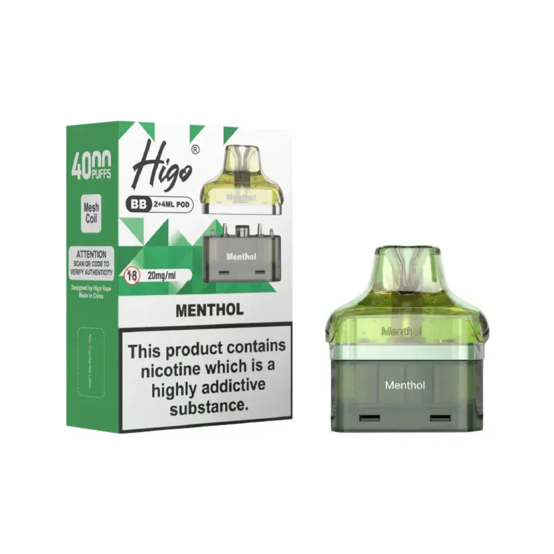 Crystal Higo BB 4000 Replacement Refill Pods Vape At Door