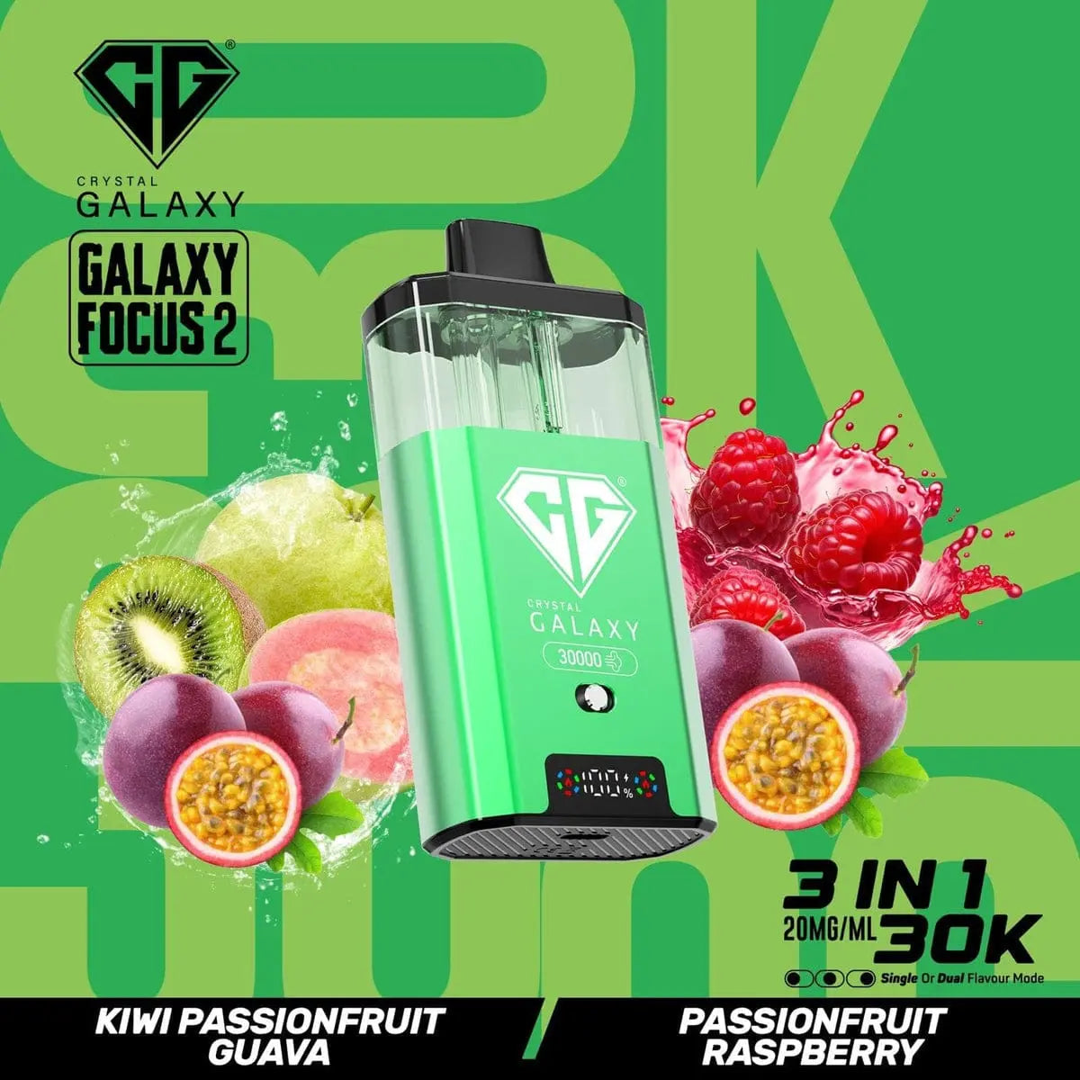 Box of 5 Crystal Galaxy Focus 2 30k 100% Authentic Vape At Door