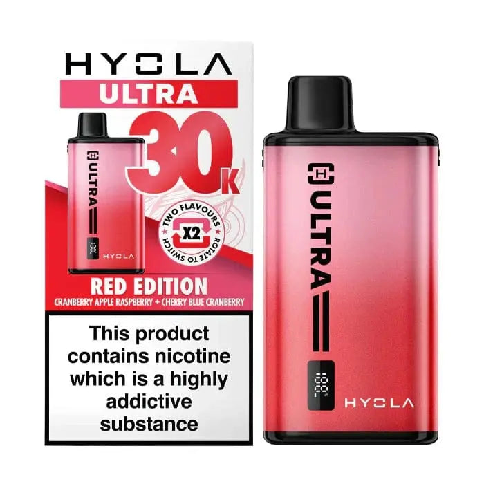 Hyola Ultra 30K Dual-Flavour Prefilled Pod Kit – 30,000 Puffs, LED Display & Mesh Coil Vape At Door