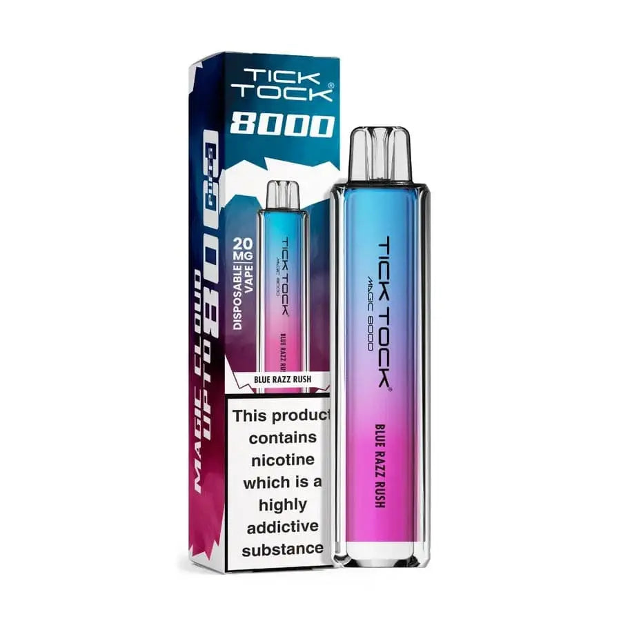 Tick Tock Magic 8000 Puffs BLUE RAZZ LUSH