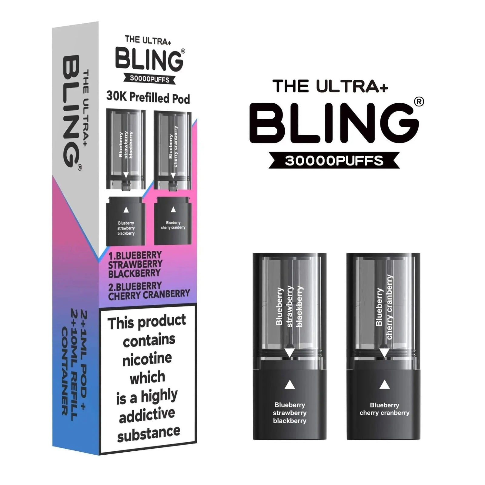 Bling Ultra Plus 30K Pods Box Of 5 Vape At Door