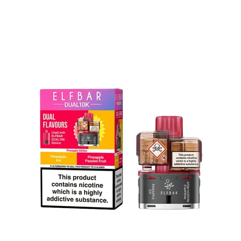 ElfBar Dual 10k Replacement Prefilled Pods Vape At Door
