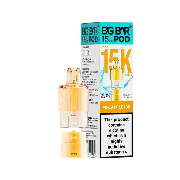 Big Bar Pro 15000 Prefilled Replacement Pods Vape At Door