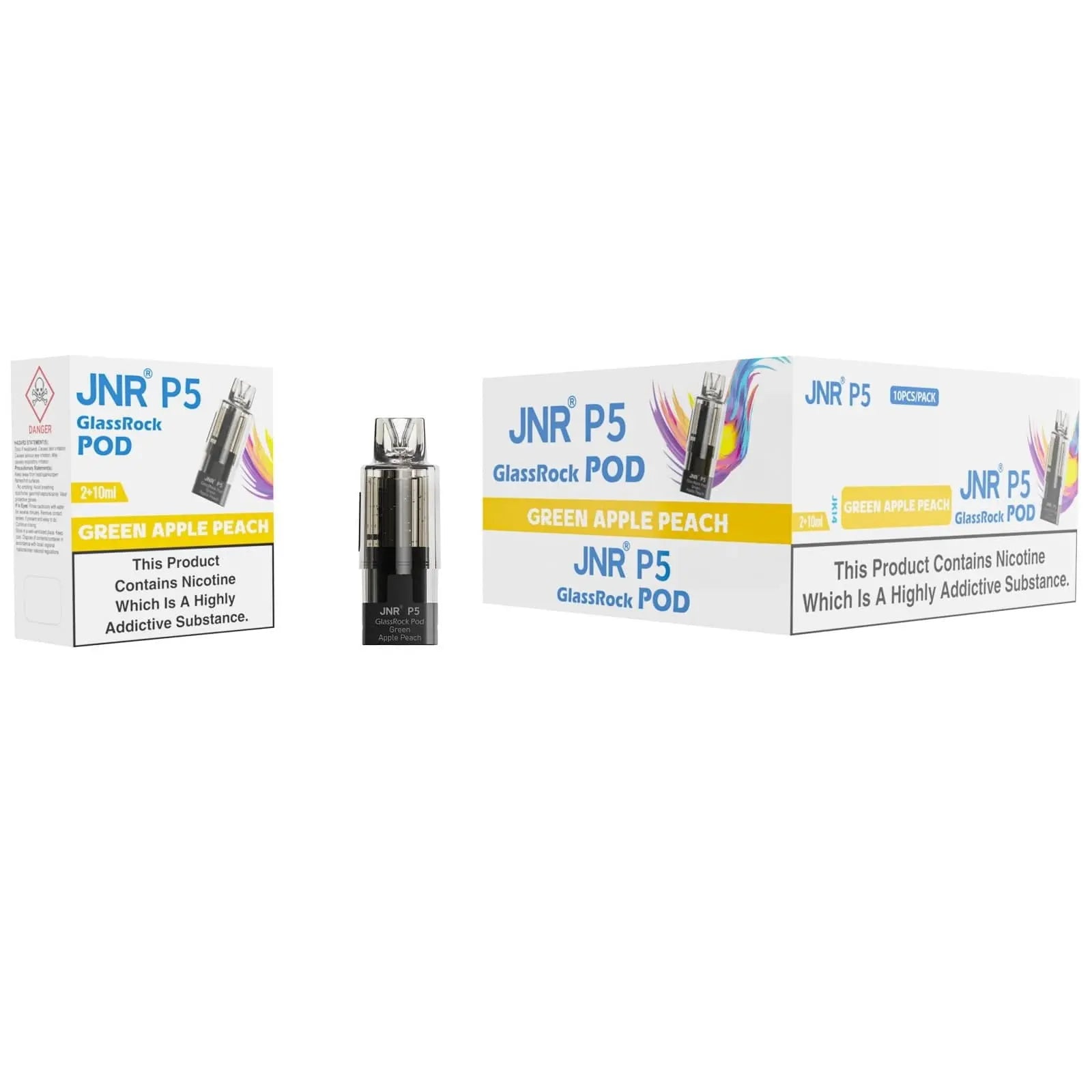 JNR P5 Glassrock Prefilled Pods with Refill Containers Vape At Door