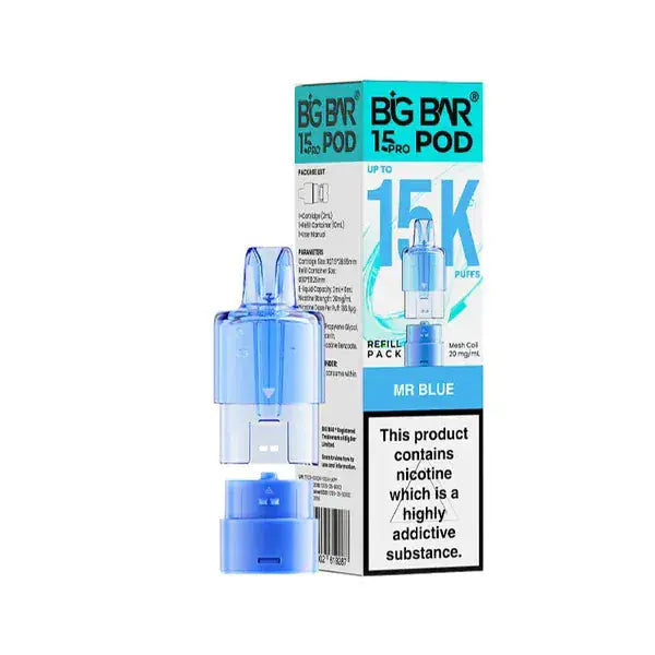 Big Bar Pro 15000 Prefilled Replacement Pods Vape At Door