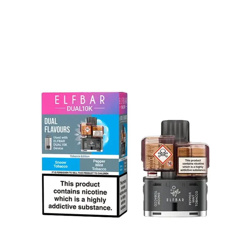 ElfBar Dual 10k Replacement Prefilled Pods Vape At Door