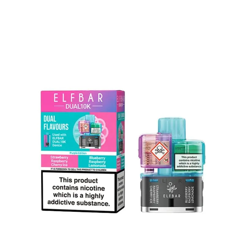 ElfBar Dual 10k Replacement Prefilled Pods Vape At Door