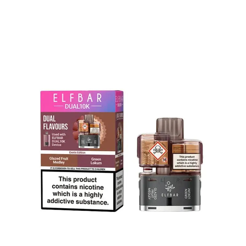 ElfBar Dual 10k Replacement Prefilled Pods Vape At Door