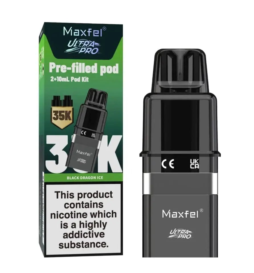 Maxfel Ultra Pro 35K Replacement Prefilled Pods Vape At Door