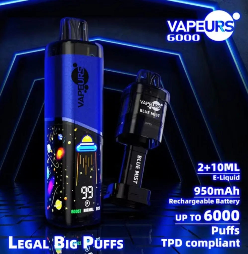 Vapeurs 6000 Puffs Prefilled Pod Kit Vape At Door