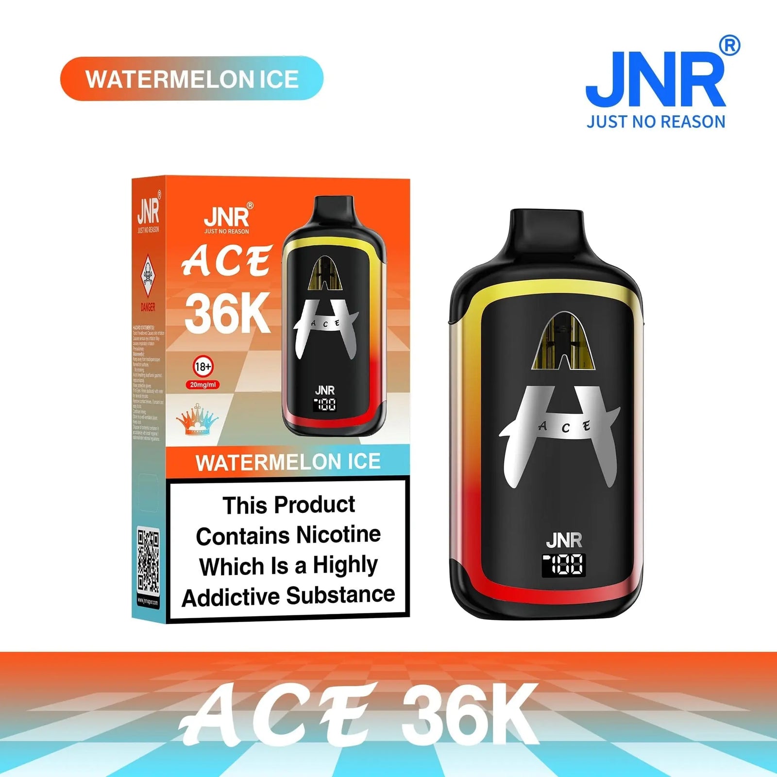 JNR ACE 36K vape device watermelon ice flavor