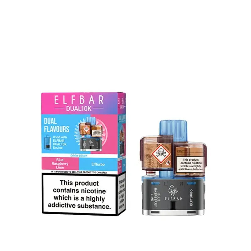 ElfBar Dual 10k Replacement Prefilled Pods Vape At Door