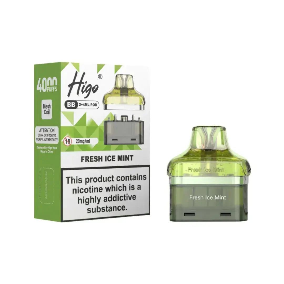 Crystal Higo BB 4000 Replacement Refill Pods Vape At Door