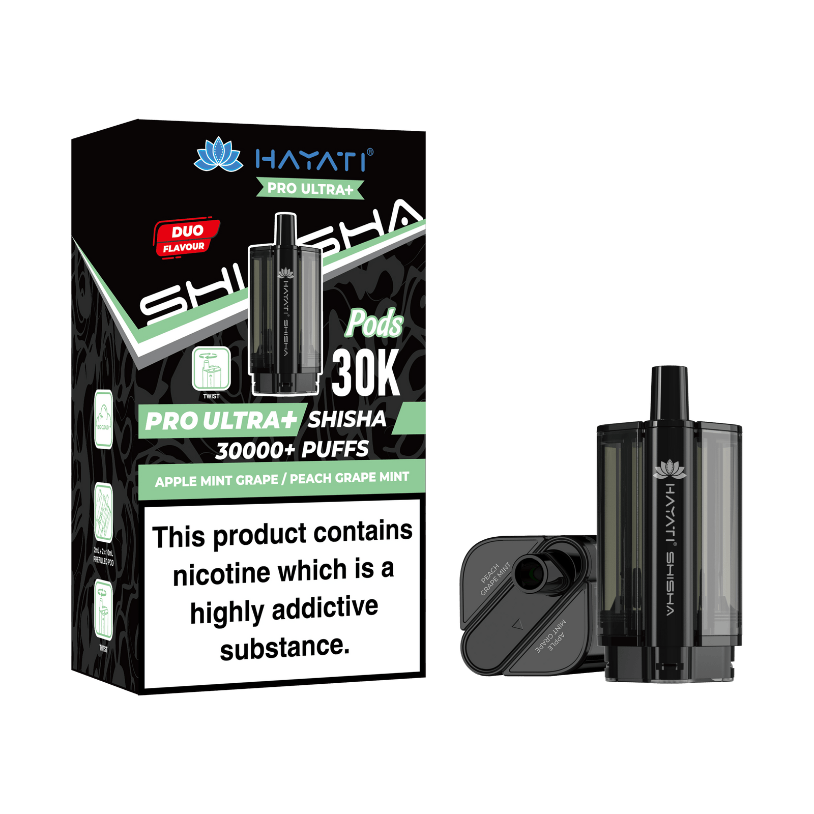 Hayati Pro Ultra Plus Shisha 30k Replacement Prefilled Pods