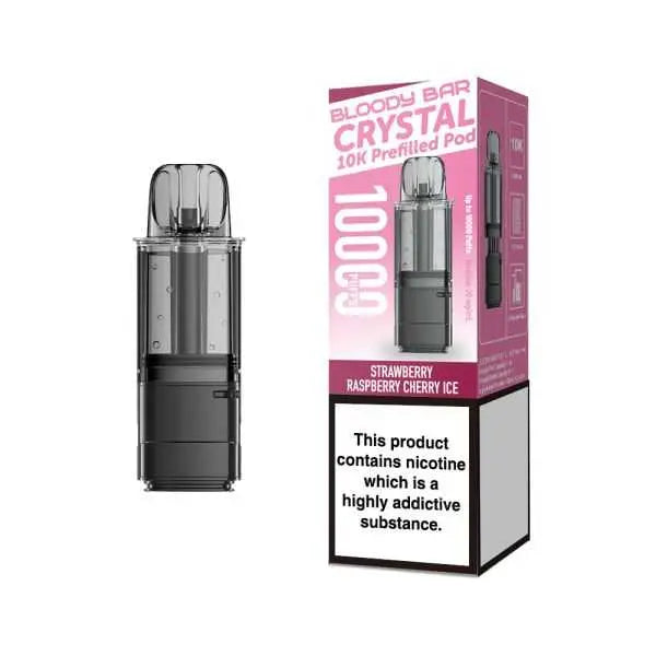 Bloody Bar Crystal 10k Replacement Prefilled Pods Vape At Door