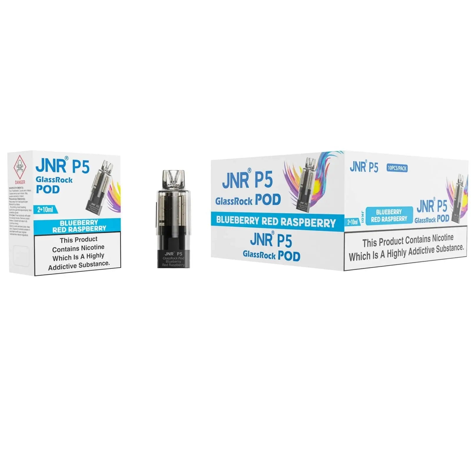 JNR P5 Glassrock Prefilled Pods with Refill Containers Vape At Door