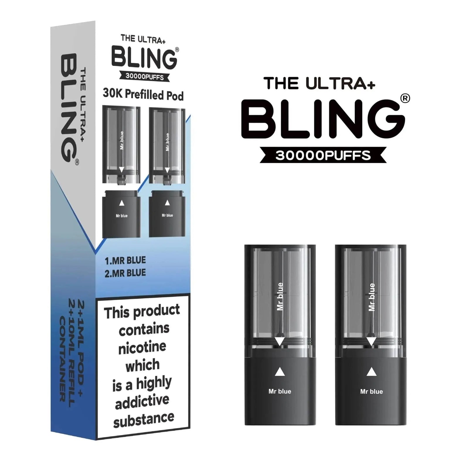 Bling Ultra Plus 30K Pods Box Of 5 Vape At Door