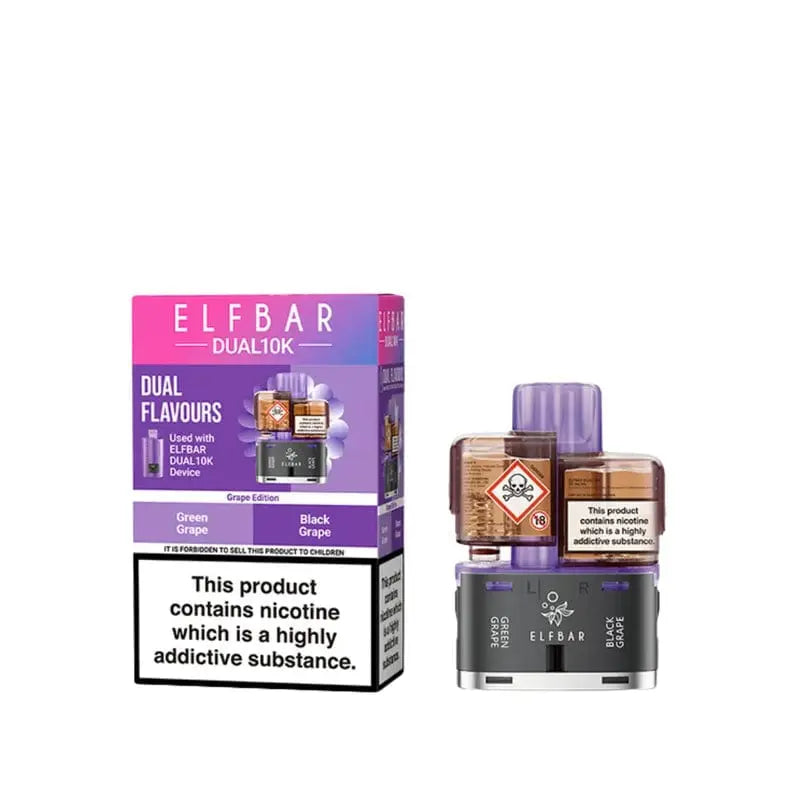ElfBar Dual 10k Replacement Prefilled Pods Vape At Door