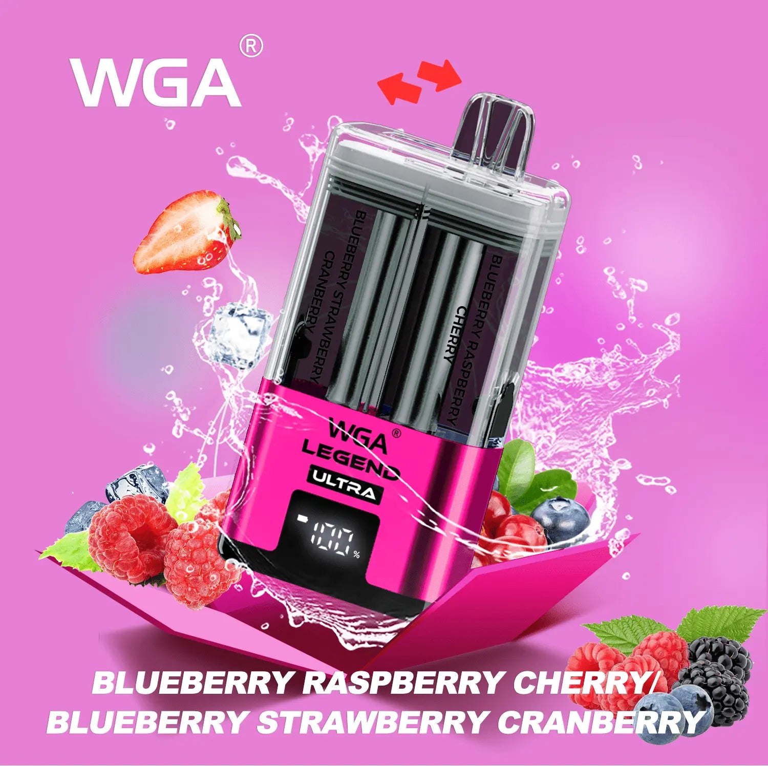wga legend ultra BLUEBERRY-RASPBERRY-CHERRY-BLUEBERRY-STRAWBERRY-CRANBERR