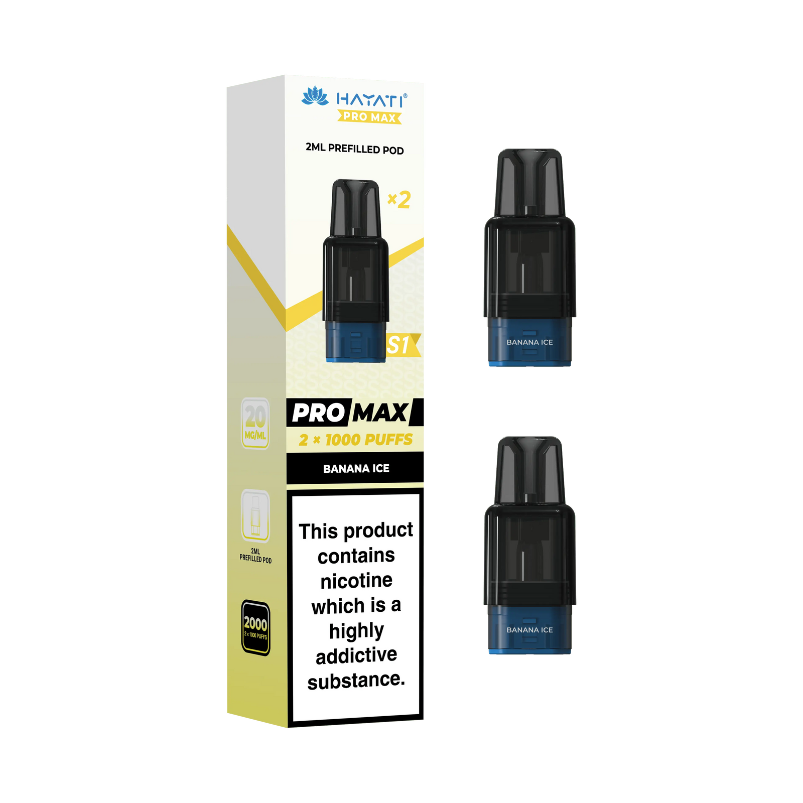 Hayati Pro Max S1 Replacement Refill Pods Vape At Door