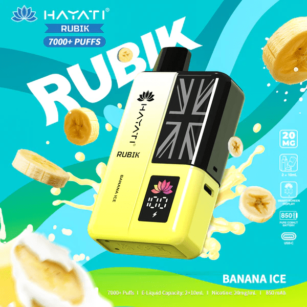 Hayati Rubik 7000 Puffs Banana Ice