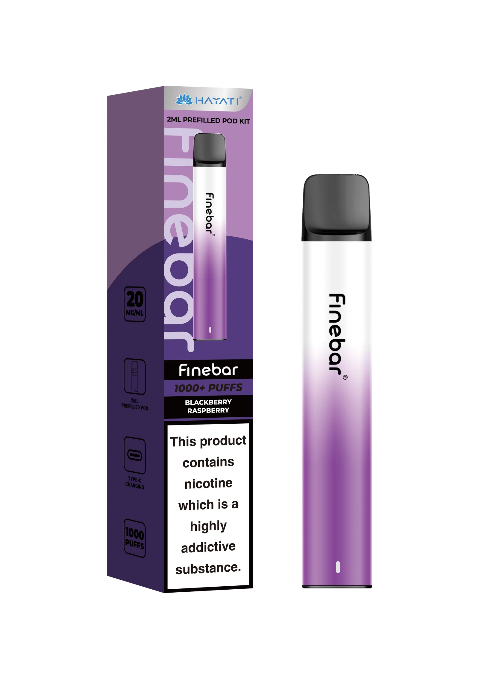 Hayati Finebar Prefilled Pod Kit (UPTO 1000 Puffs) Hayati