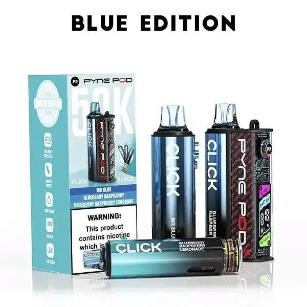 Pyne Pod Click 50K Prefilled Pod Kit – 50,000 Puffs, LED Display & Mesh Coil Vape At Door
