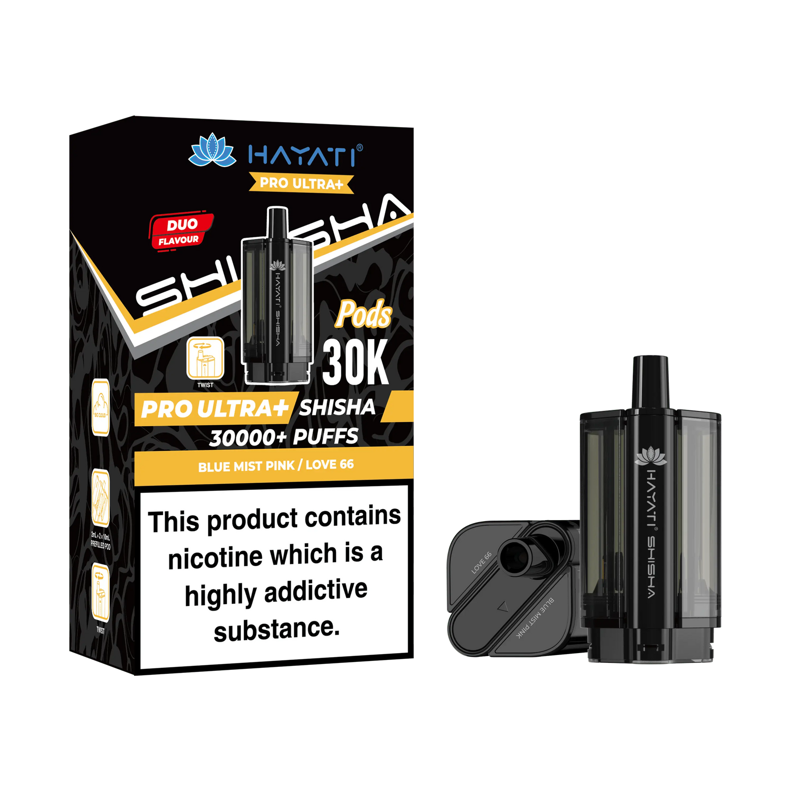 Hayati Pro Ultra Plus Shisha 30k Replacement Prefilled Pods Hayati