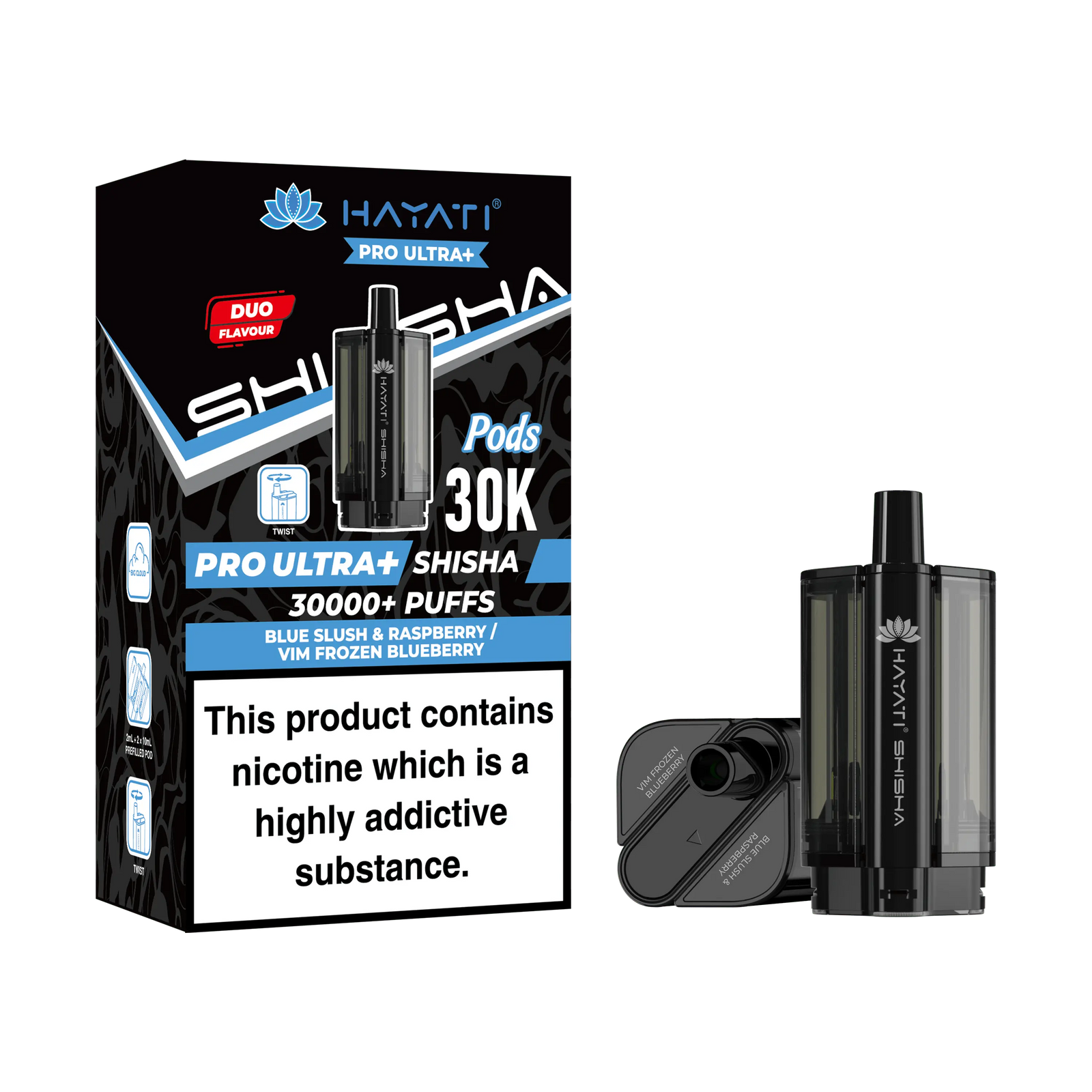 Hayati Pro Ultra Plus Shisha 30k Replacement Prefilled Pods Hayati