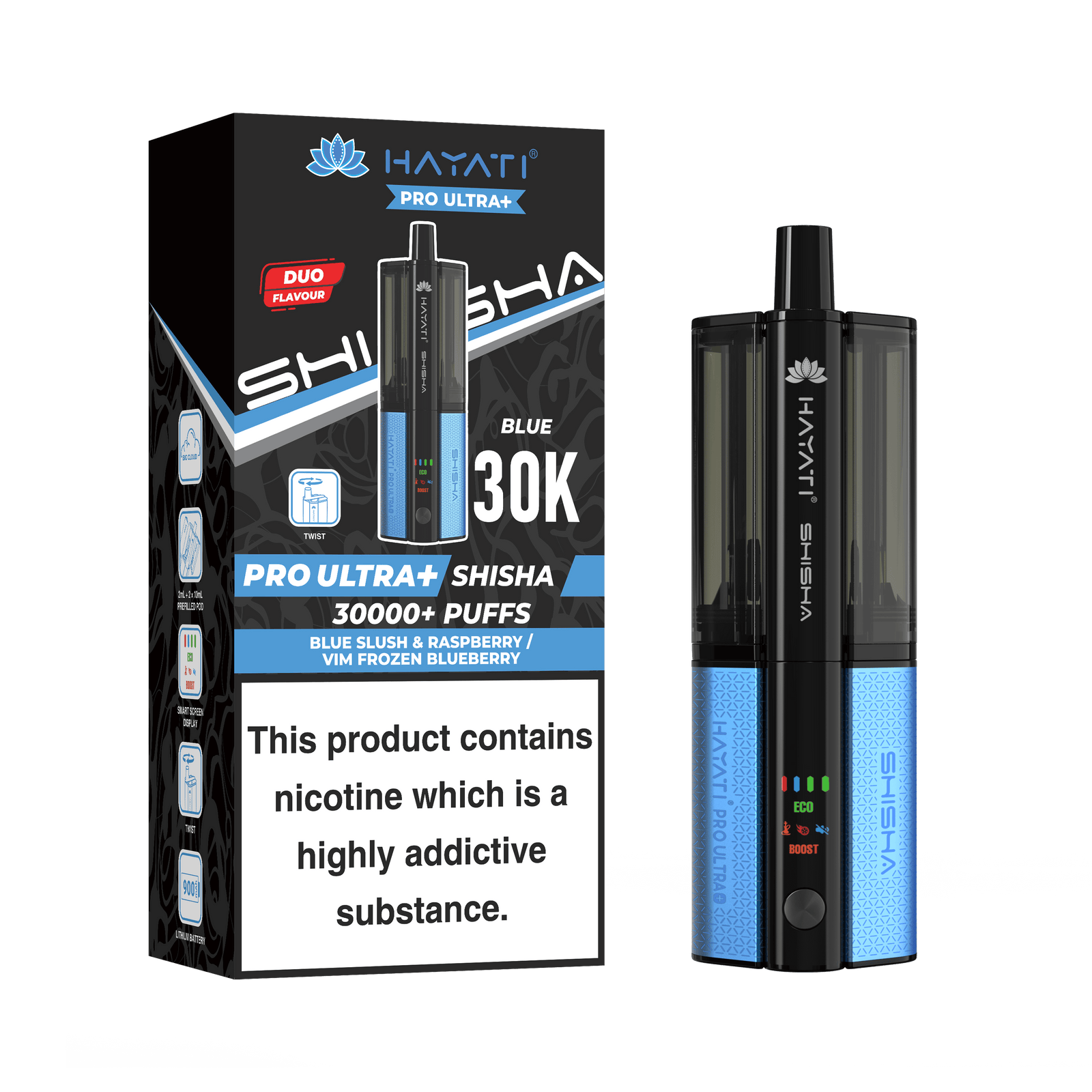 Hayati Pro Ultra Plus Shisha 30k Puffs Prefilled Pod Kit