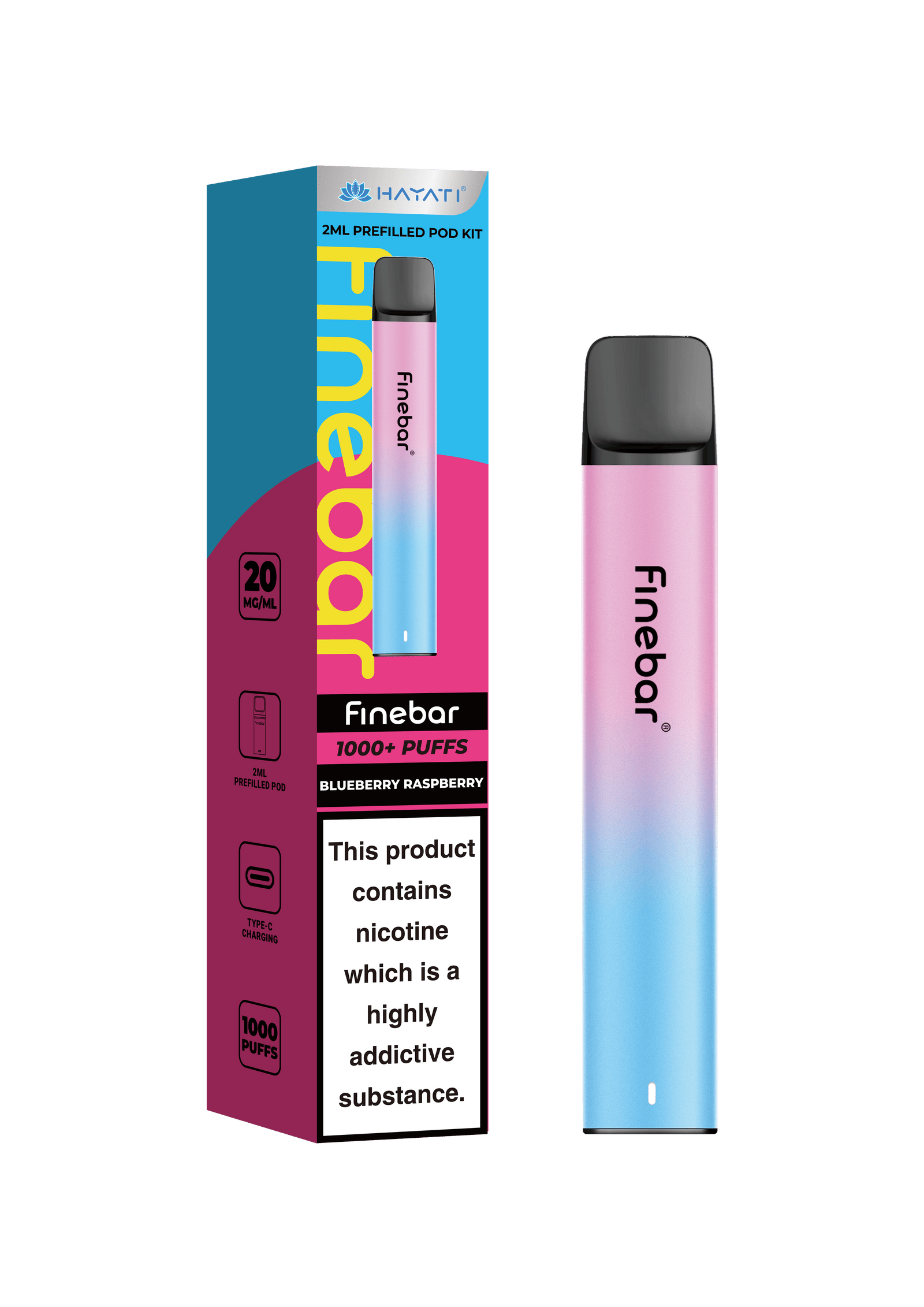 Hayati Finebar Prefilled Pod Kit (UPTO 1000 Puffs)