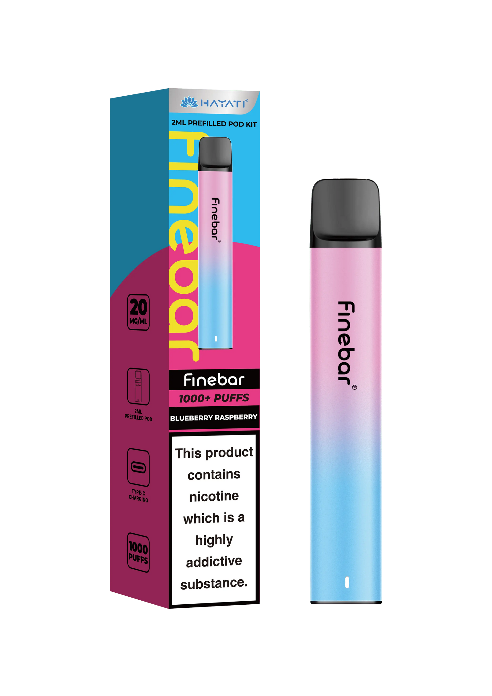 Hayati Finebar Prefilled Pod Kit (UPTO 1000 Puffs) Hayati