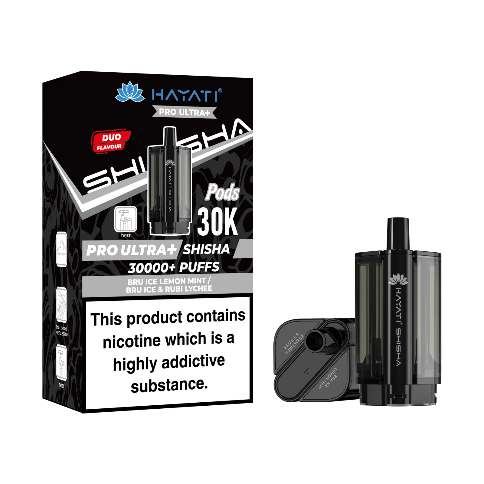 Hayati Pro Ultra Plus Shisha 30k Replacement Prefilled Pods Hayati