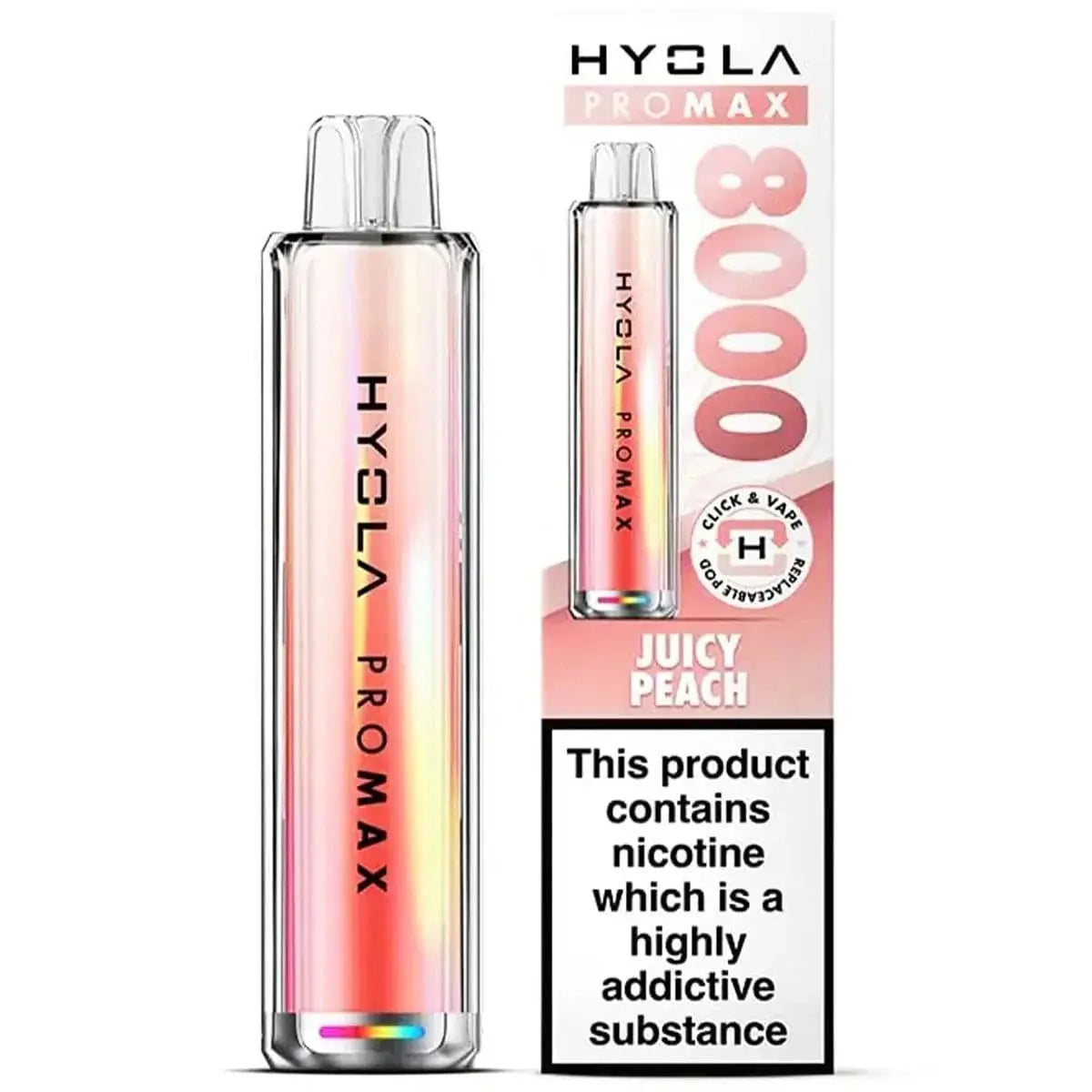 Hyola Pro Max 8000 Puffs Prefilled Pod Kit Vape At Door