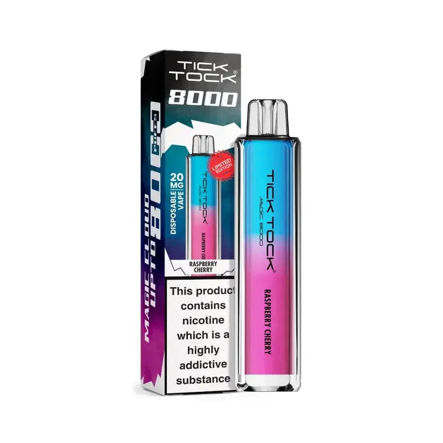 RASPBERRY CHERRY Tick Tock Magic 8000 Puffs
