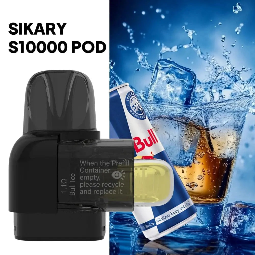 Sikary S10000 Replacement Pods with Refill Container Vape At Door
