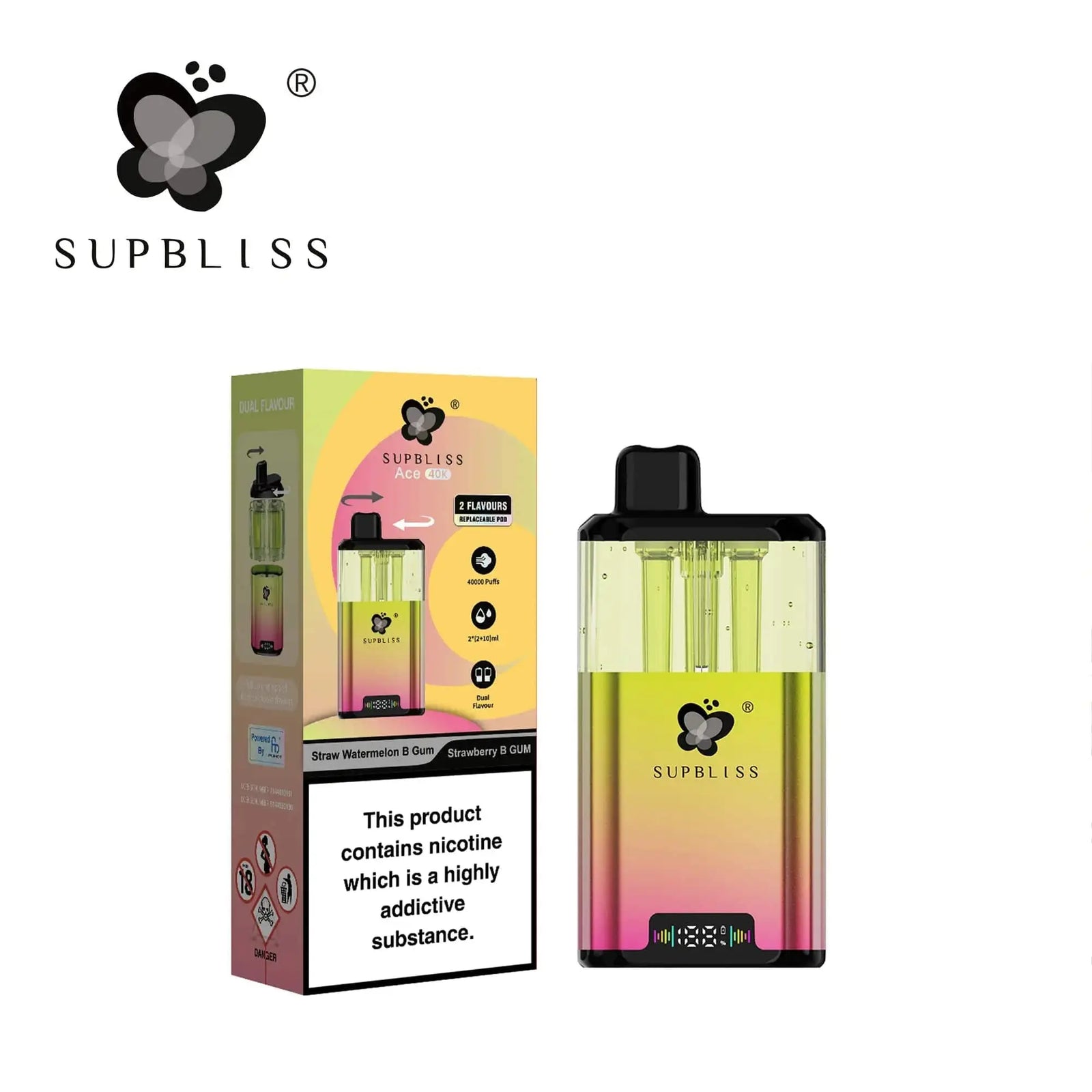 Supbliss Ace 40K Prefilled Pod Vape Kit Vape At Door