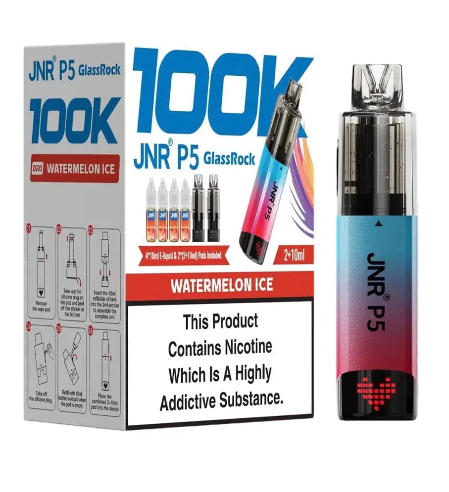 JNR P5 GlassRock 100k Refillable Vape Device Vape At Door