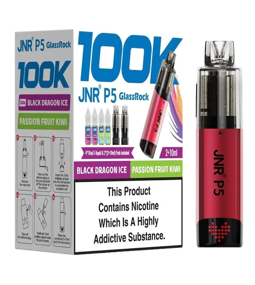 JNR P5 GlassRock 100k Refillable Vape Device Vape At Door